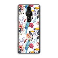 Bloemen tukan: Sony Xperia Pro-I Transparant Hoesje