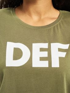 DEF / t-shirt Sizza in olijfgroen