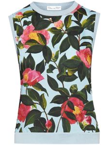 Oscar de la Renta débardeur Camellia - Bleu