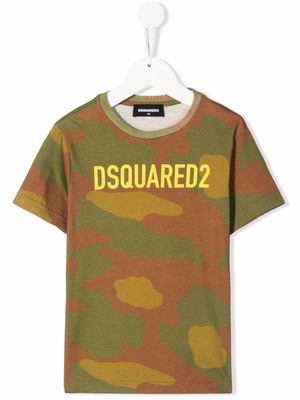 DSQUARED2 KIDS t-shirt à logo imprimé - Vert