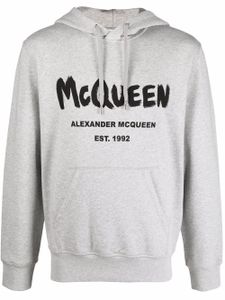 Alexander McQueen hoodie à logo imprimé - Gris