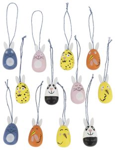 HEMA Houten Hangers Eieren 4 Cm - 12 Stuks