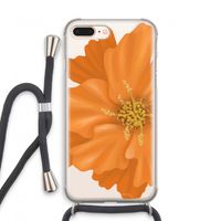 Orange Ellila flower: iPhone 7 PLUS Transparant Hoesje met koord