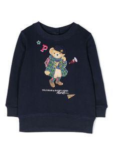 POLO RALPH LAUREN KIDS sweat à motif Polo Bear - Bleu