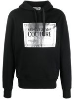 Versace Jeans Couture hoodie métallisé à logo imprimé - Noir - thumbnail