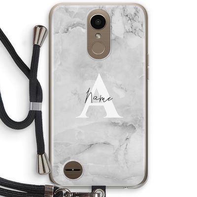Ivory Marble: LG K10 (2017) Transparant Hoesje met koord