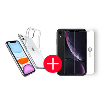iPhone XR Transparant Hoesje + GRATIS Screenprotector - Transparant - Extra Dun - Apple iPhone XR - Hoes - Cover - Case - Screenprotector kit