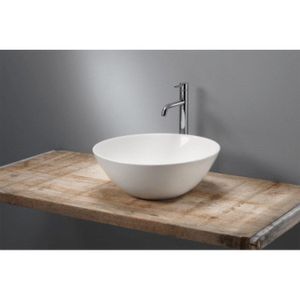Royal Plaza Latona opzetwastafel rond 43x43x16cm met afdekkap wit 21640
