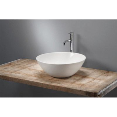 Royal Plaza Latona opzetwastafel rond 43x43x16cm met afdekkap wit 21640