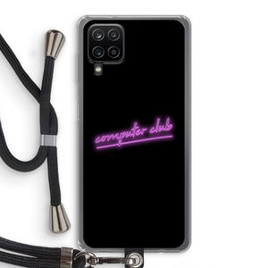Vice Black: Samsung Galaxy A12 Transparant Hoesje met koord