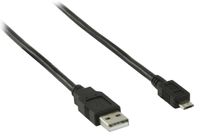 Valueline Vlcp60500b05 Usb 2.0 Usb A Male - Usb Micro B Male Kabel 0,50 M Zwart - thumbnail