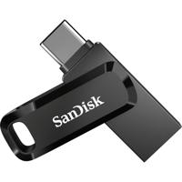 SanDisk ultra dual drive go 256 gb usb-stick (zwart, usb-a 3.2 (5 gbit/s), usb-c 3.2 (5 gbit/s))