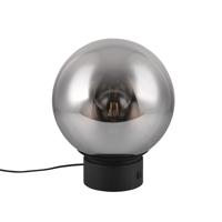 LED Tafellamp - Trio Select Cinque Cipallone - 1 Lichtpunt tot 40 Watt - E27-Fitting - Ø30cm - Snoerschakelaar - Mat Zwart - Metaal