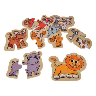 Eichhorn houten dierenpuzzel 16 stuks