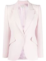 Alexander McQueen blazer à simple boutonnage - Violet - thumbnail