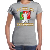 Bellatio Decorations Verkleed shirt voor dames - Portugal - grijs - voetbal supporter - themafeest 2XL  -