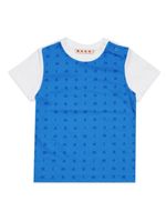 Marni Kids t-shirt en coton à logo imprimé - Bleu