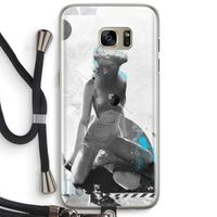 I will not feel a thing: Samsung Galaxy S7 Edge Transparant Hoesje met koord