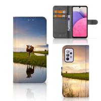Samsung Galaxy A33 5G | Telefoonhoesje | Met pasjeshouder | Koe