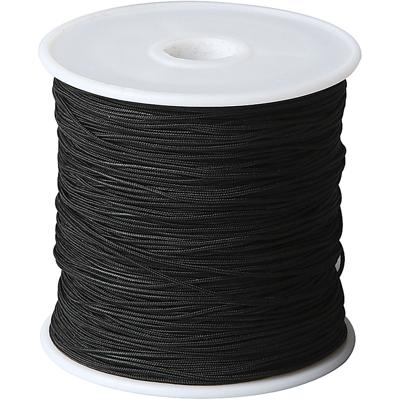 Creativ Company Polyester koord, dikte 0,8 mm, zwart, 50 m/ 1 rol