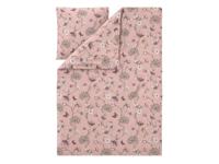 LIVARNO Satijnen dekbedovertrek 140 x 200 cm (Vlinders/roze)