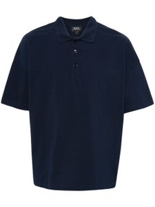 A.P.C. polo à logo brodé - Bleu