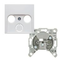 Berker S1 cai contactdoos EDC1000 met inzetplaat alpine wit ral 9010 glanzend