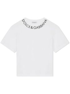 Dolce & Gabbana Kids t-shirt en coton à logo imprimé - Blanc