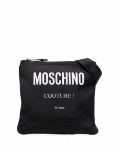 Moschino sacoche à logo imprimé - Noir