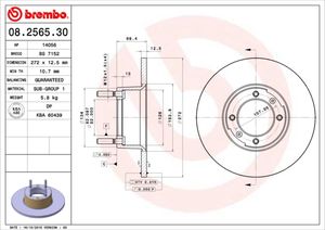 Remschijf BREMBO, Remschijftype: Massief, u.a. für Alfa Romeo