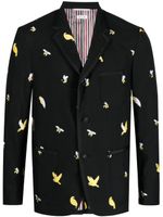 Thom Browne blazer à motif Birds and Bees brodé - Noir