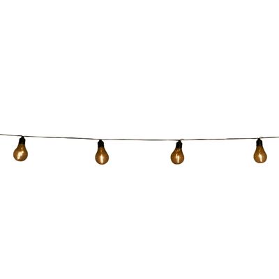 Solar tuinverlichting lichtsnoer met lampjes/bollampjes warm wit 450 cm