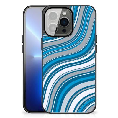 iPhone 13 Pro Max Back Case Waves Blue