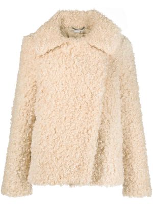 Stella McCartney manteau en fourrure Teddy à coupe oversize - Tons neutres