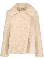 Stella McCartney manteau en fourrure Teddy à coupe oversize - Tons neutres - thumbnail