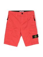 Stone Island Junior short en polaire à poches cargo - Orange