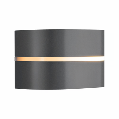 Buitenlamp up down led e27 metaal half rond Sibelis