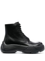 Lanvin bottines lacées à semelle épaisse - Noir