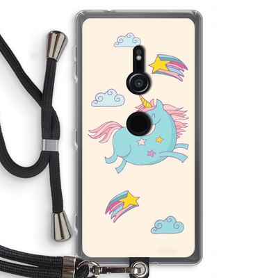 Vliegende eenhoorn: Sony Xperia XZ2 Transparant Hoesje met koord