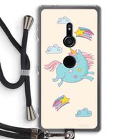 Vliegende eenhoorn: Sony Xperia XZ2 Transparant Hoesje met koord