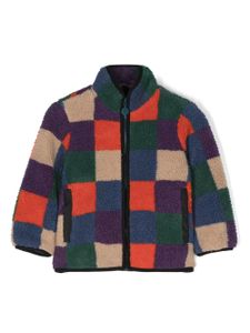 Stella McCartney Kids veste en polaire à carreaux - Bleu