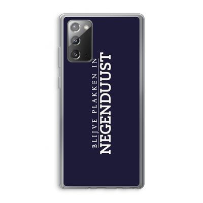 Blijve plakken in Negenduust: Samsung Galaxy Note 20 / Note 20 5G Transparant Hoesje