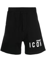 DSQUARED2 short de sport à logo imprimé - Noir - thumbnail