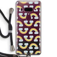 Regenboog: HTC U12+ Transparant Hoesje met koord