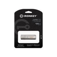 Kingston Technology IronKey Locker+ 50 USB flash drive 128 GB USB Type-A 3.2 Gen 1 (3.1 Gen 1) Zilver - thumbnail