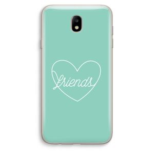 Friends heart pastel: Samsung Galaxy J7 (2017) Transparant Hoesje