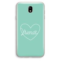 Friends heart pastel: Samsung Galaxy J7 (2017) Transparant Hoesje