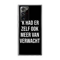 Meer verwacht - Zwart: Samsung Galaxy Note 20 Ultra / Note 20 Ultra 5G Transparant Hoesje