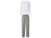 esmara Dames pyjama (Wit/grijs, M (40/42))