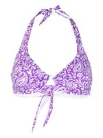 MC2 Saint Barth haut de bikini à imprimé cachemire - Violet